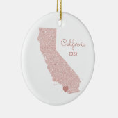 Rose Gold Glitzer Keramik Ornament (Rechts)