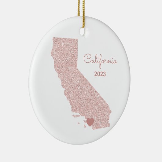 Rose Gold Glitzer Keramik Ornament (Rechts)