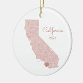 Rose Gold Glitzer Keramik Ornament (Links)