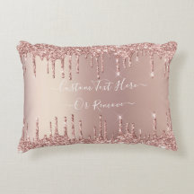 Rose Gold Glitzer Kissen Benutzerdefinierter Textn