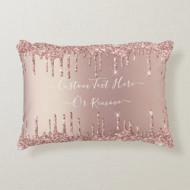 Rose Gold Glitzer Kissen Benutzerdefinierter Textn