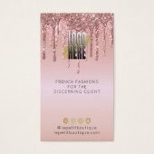 Rose Gold Glitzer Kleidung Preis mit Logo (Vorderseite)