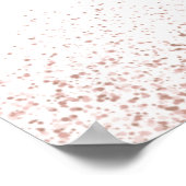 Rose Gold Glitzer Kommunion Luncheon Unterschrift Poster (Ecke)