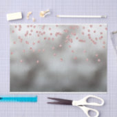 Rose Gold Glitzer Konfetti auf Silber Seidenpapier (Handwerk)