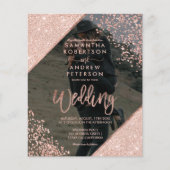 Rose Gold Glitzer Konfetti Budget Hochzeit Foto (Vorderseite)