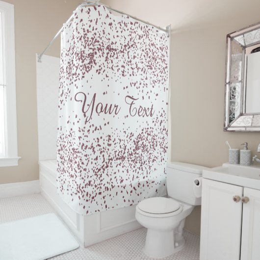 Rose Gold Glitzer Konfetti Duschvorhang (Beispiel)