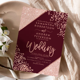 Rose Gold Glitzer Konfetti Rotes Budget Hochzeit