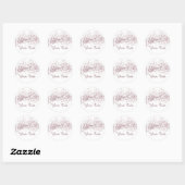 Rose Gold Glitzer Konfetti Runder Aufkleber (Blatt)