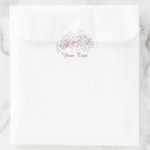 Rose Gold Glitzer Konfetti Runder Aufkleber (Tasche)