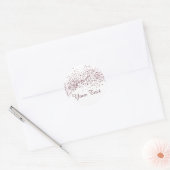 Rose Gold Glitzer Konfetti Runder Aufkleber (Umschlag)