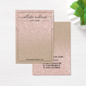 Rose Gold Glitzer Kraft-Netzwerkkarte (Schreibtisch)
