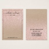 Rose Gold Glitzer Kraft-Netzwerkkarte (Vorne & Hinten)