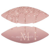 Rose Gold Glitzer Kundenname Fußball-Geschenk Football (Paneele)