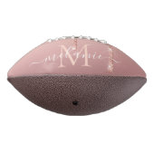 Rose Gold Glitzer Kundenname Fußball-Geschenk Football (Gedreht 270)