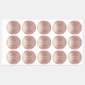 Rose Gold Glitzer Labels mit benutzerdefinierten T Etiketten (Blatt)