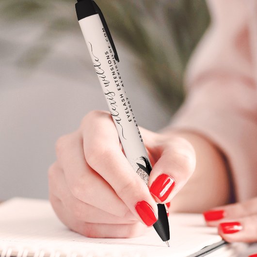 Rose Gold Glitzer Lashes Salon Business Werbeaktio Kugelschreiber