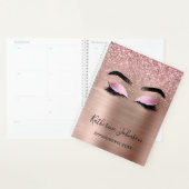 Rose Gold Glitzer Lashes Schönheitssalon 2024 Plan Planer (Anzeige)