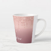 Rose Gold Glitzer Latte Tasse mit benutzerdefinier (Rechts)
