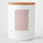 Rose Gold Glitzer Lebensmitteletikett (Vorderseite)