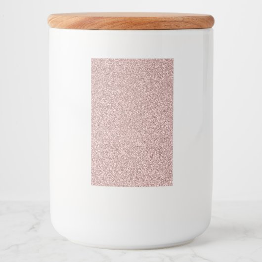 Rose Gold Glitzer Lebensmitteletikett (Vorderseite)