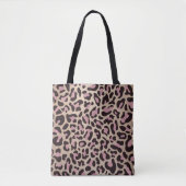 Rose Gold Glitzer Leopard drucken Totbeutel Tasche (Vorderseite)