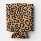 Rose Gold Glitzer Leopard Girly Cheetah Muster Dosenkühler (Rückseite)