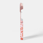 Rose Gold Glitzer Leopard Print iPhone Hülle (Linke Seite)