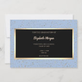 Rose Gold Glitzer Light Blue Grad Save the Date (Rückseite)