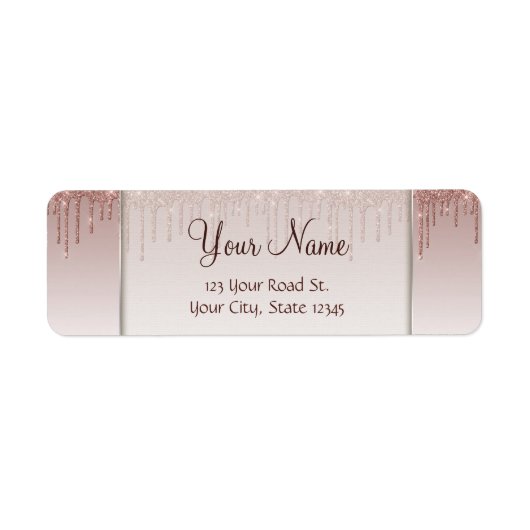 Rose Gold Glitzer Liquid Tropfen (Vorne)