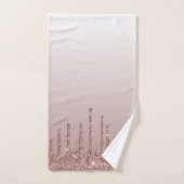 Rose Gold Glitzer Liquid Tropfen Badhandtuch Set (Handtuch)