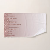 Rose Gold Glitzer Liquid Tropfen Badhandtuch Set (Handtuch)