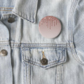 Rose Gold Glitzer Liquid Tropfen Button (Beispiel)