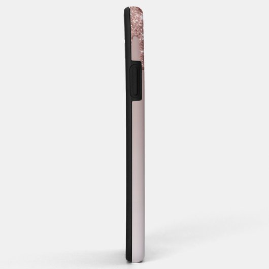 Rose Gold Glitzer Liquid Tropfen Case-Mate iPhone Hülle (Hinten/Rechts)