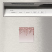 Rose Gold Glitzer Liquid Tropfen Magnet (In Situ (Geschirrspüler))