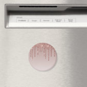 Rose Gold Glitzer Liquid Tropfen Magnet (In Situ (Geschirrspüler))