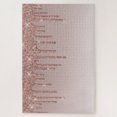 Rose Gold Glitzer Liquid Tropfen Puzzle (Vertikal)