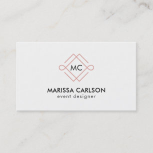 Rose Gold Glitzer Logo-Visitenkarte Visitenkarte