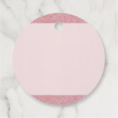 Rose Gold Glitzer Look Blank Template Elegant Geschenkanhänger (Rückseite)