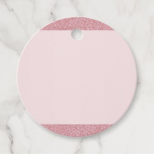 Rose Gold Glitzer Look Blank Template Elegant Geschenkanhänger (Vorderseite)