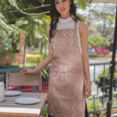 Rose Gold Glitzer Look Confetti Metallic Monogram Schürze