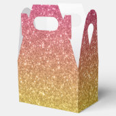 Rose Gold Glitzer Look Geschenkschachtel (Geöffnet)