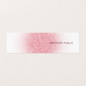 Rose Gold Glitzer Look Moderne Elegante Vorlage Visitenkarten (Außenseite Aufgefaltet)