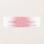 Rose Gold Glitzer Look Moderne Elegante Vorlage Visitenkarten (Innenseite Aufgefaltet)