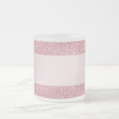 Rose Gold Glitzer Look Monogram Trendy Template Mattglastasse (Mittel)