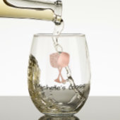 Rose Gold Glitzer Look Weinglas Ohne Stiel