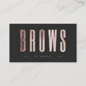 Rose Gold Glitzer löscht QR-Code und Logo Visitenkarte (Vorderseite)