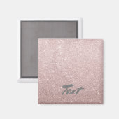 Rose Gold Glitzer Magnet (Vorderseite/Rückseite)