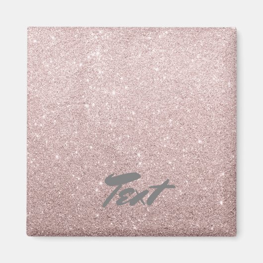Rose Gold Glitzer Magnet (Vorne)