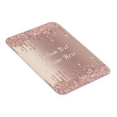 Rose Gold Glitzer Magnet mit benutzerdefiniertem T (Rechte Seite)