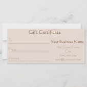 Rose Gold Glitzer Make-up Salon Geschenkgutschein (Rückseite)